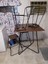 walnut wooden/metal table and chairs