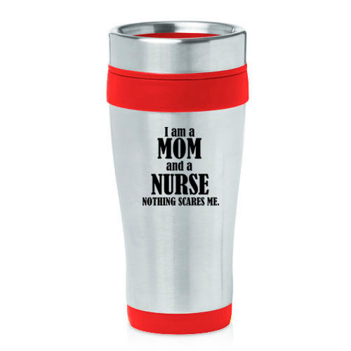 Stainless Steel Insulated 16oz Travel Mug Coffee Cup Nurse Mom - Picture 7 of 7
