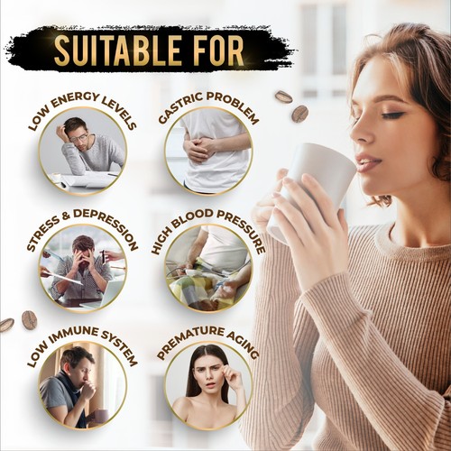 18x30's Nugano Black Coffee 100% Organic Ganoderma Extract Arabia Bean Fast Ship - Picture 10 of 12