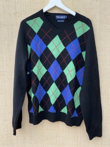 Ralph Lauren polo golf Sz L 100% Wool Argyle Sweater - Bild 3 von 13