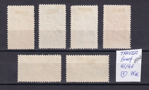 Colonias españolas TANGER 1946 Beneficencia Ed. 41/46 USADO Cat. 70€ - Imagen 2 de 2