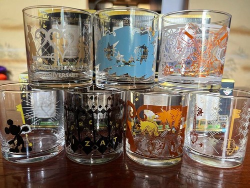 Kingdom Hearts 20th Anniversary Glass 7 Pieces Complete Set Kuji G Prize Japan - Picture 23 of 24
