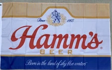 Hamms Banner Flag 3 x 5 feet man Cave Bar Decor