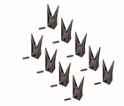 9- Bobcat Stye Mini Excavator / Skid Bucket Teeth w/ Pins - 7107321 , 6737325WT