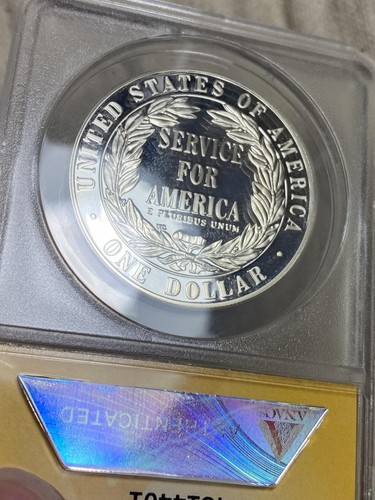 1996-S National Community Service Dollar ANACS PF 69 DCAM Flashy White - Picture 9 of 10