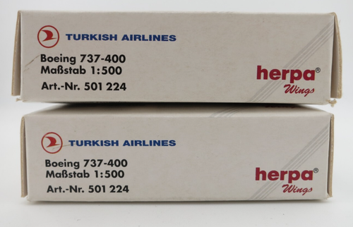 Vintage Herpa Turkish Airlines Boeing 737-400 Model - 1:500 - 501224 - Picture 13 of 17