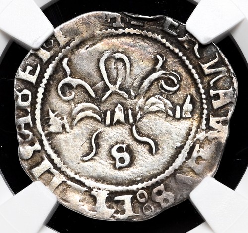 SPAIN. Ferdinand and Isabella, 1474-1504, Silver 1/2 Real, Seville, NGC XF Det - Picture 1 of 4