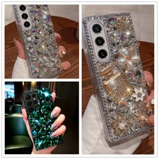 Luxury Sparkle 3D Bling Handmade Diamond Women Rubber Back Phone Case For Phones