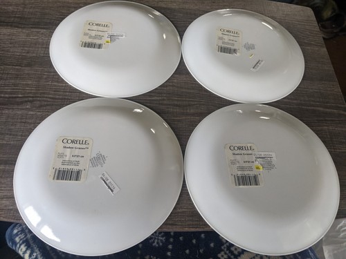 CORELLE SHADOW GRASSES 8.5 INCH LUNCH/SALAD PLATES x4 NEW W/LABELS FREE USA SHIP - Picture 3 of 4