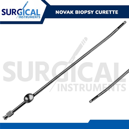 Novak Biopsy Curette Gynecology Surgical Instruments OB/GYN German Grade - Picture 2 of 3