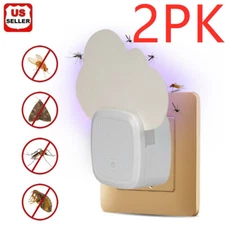 2 pack electronic lure lamp zapper for pest control wall outlet Sticky Glue Trap