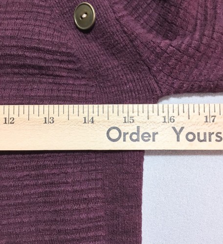 MAURICES Sweater Womens XS Wine Long Sleeve Pullover Buttons Hi Low Hem Tunic - Picture 6 of 7