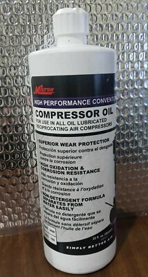 MILTON HIGH PERFORMANCE CONVENTIIONAL COMPRESSOR OIL ~ 32 FL.OZ.