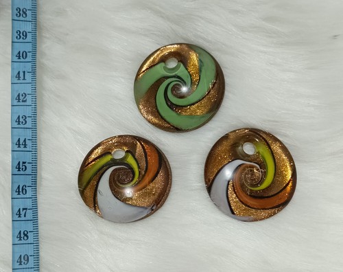 Wholesale 10Pcs Round Fashion Lampwork Glass Pendant For Necklaces Supply - Bild 6 von 19