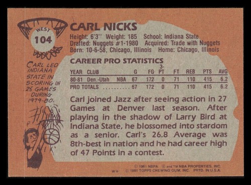 1981-1982 Topps NBA Basketball Trading Cards Base East West You Pick Choose READ - Picture 107 of 160
