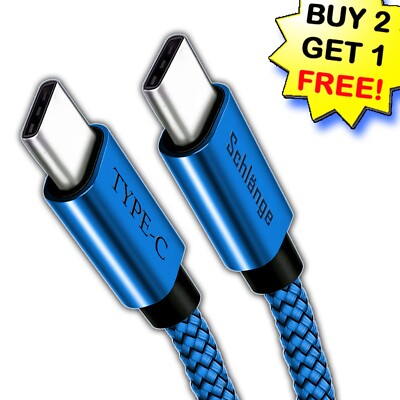 Type-C to C Cable Cord Fast Charger Charging Data Sync