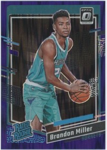 2023-24 Panini Donruss Optic Brandon Miller Rated Rookie Purple Shock Prizm #219