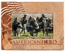 Army American Hero Laser Engraved Wood Picture Frame Landscape (5 x 7)