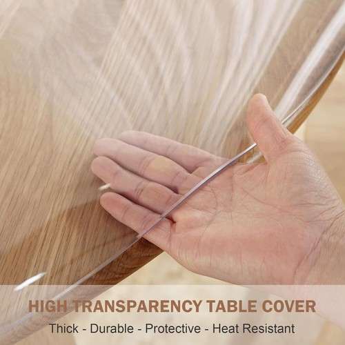 29" Round Table Protector - Crystal Clear & Heat Resistant 2mm Thick - Picture 6 of 8