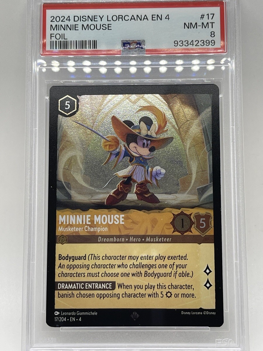 Minnie Mouse - Musketeer Champion Foil PSA 8 NM-M Disney Lorcana