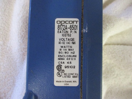 EATON/opcon Photelectric Sensor Control Module 90-132VAC    8172A-6501 - Picture 6 of 7