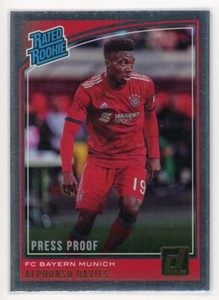 2018-19-ALPHONSO-DAVIES-PANINI-DONRUSS-PRESS-PROOF-RATED-ROOKIE-RC-176-SILVER