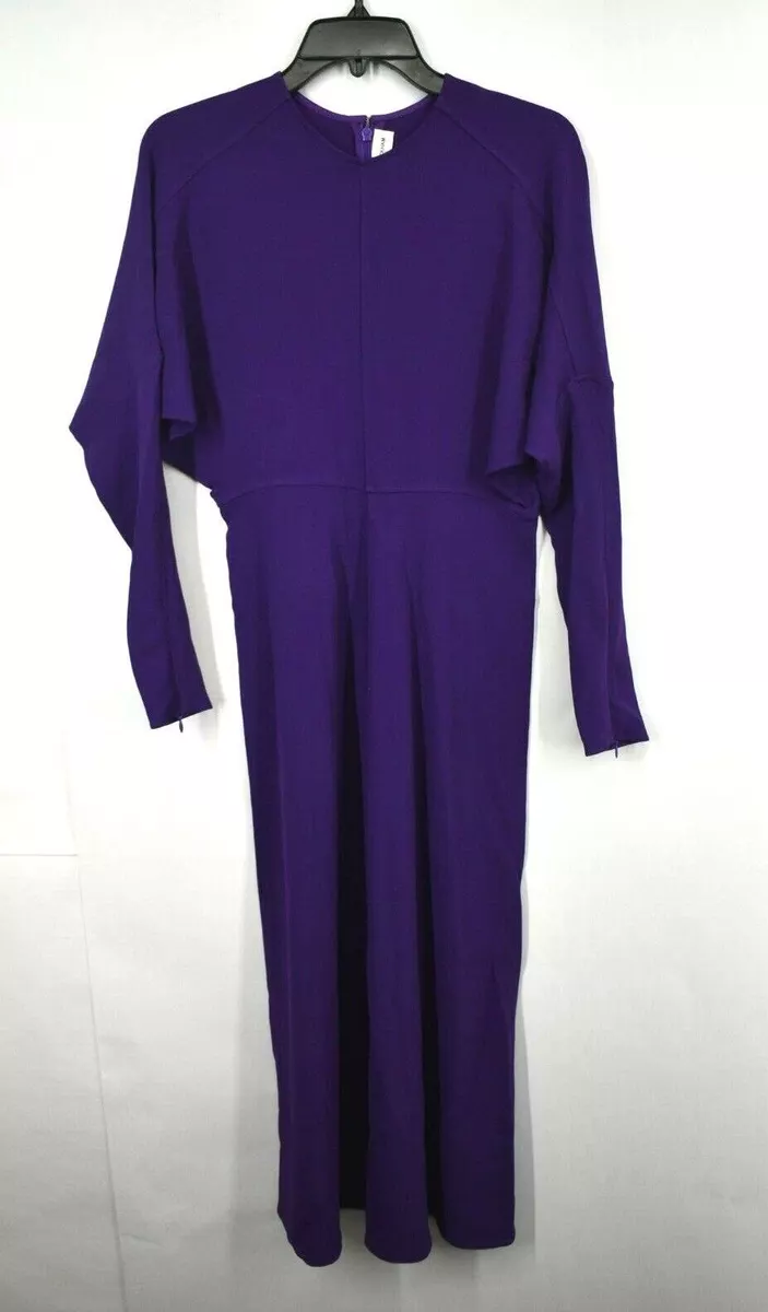 Victoria Beckham Dolman round-neck midi dress - Blue