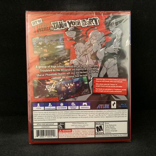 Persona 5 PlayStation Hits (PS4 / PlayStation 4) BRAND NEW / Region Free - Picture 2 of 2