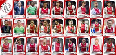 Ajax d/'Amsterdam football squad trading cards 2017-18