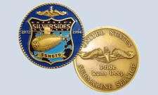 USS Silversides SSN 679 Submarine Challenge Coin USN Pride Runs Deep
