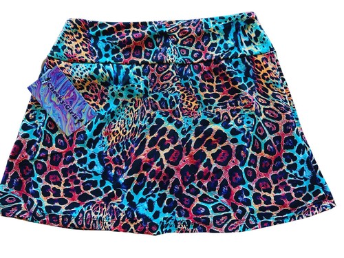Skorts Shorts Skirt Brazilian Lycra Sports Games Colourful Tennis Golf - Picture 31 of 58