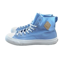 PF Flyers Sandlot All American HI - Blue Canvas Vegan Leather Patch New