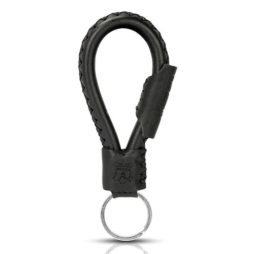 " Bangkok " - Tumatsch-Leder Real Leather Keychain Black - Picture 4 of 6