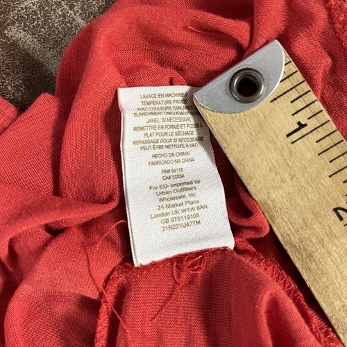 Free People Peter Pan Drapey Jersey Top Red Orange Tank Cottage Core Sz XS / TP - Picture 6 of 9