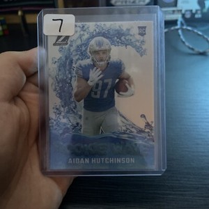 2022 Panini Zenith Rookie Wave Aidan Hutchinson Lions Silver Prizm RW-AH RC