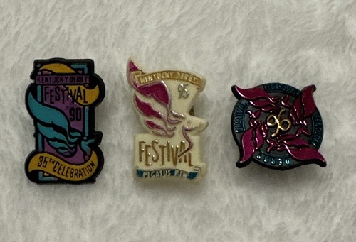 LOTE DE PRENDEDORES COLECCIONISTAS DEL DERBY DE Kentucky 1990, 1995, 1996 Festival Pegasus - Imagen 1 de 2