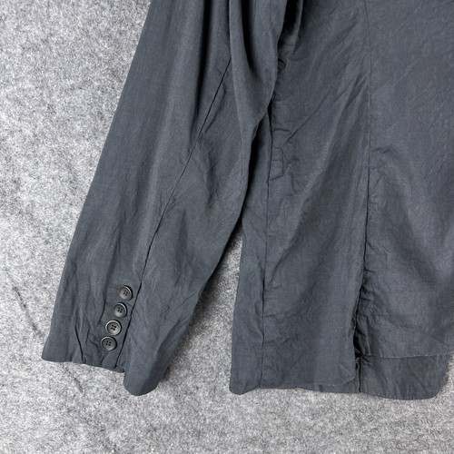 Chaqueta Mujer EILEEN FISHER 16W Gris Lino Blazer Botón Bolsillos Frontales - Imagen 10 de 14