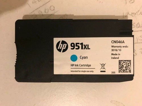 Genuine Original HP 951XL Cyan CN046AE Printer Ink Cartridge 2018 - No Box - Picture 2 of 2