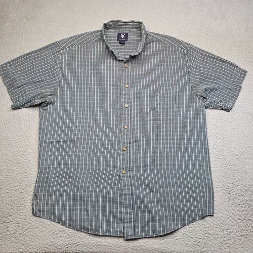 IVy Crew Shirt Mens XL Multicolor Check Short Sleeve Button Down Collared