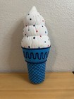 Ice Cream Cone Plush Pillow Size  18” Patriotic Summer Decor