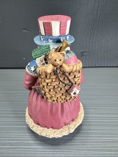 Midwest Primitive Uncle Sam Santa Claus Resin Figurine Americana Folk Christmas - Picture 3 of 7