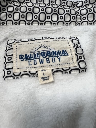 Camisa de agua alta forrada de felpa California Cowboys para hombre Cozumel Geo talla grande - Imagen 5 de 11