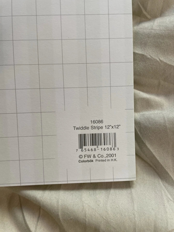 2 Sheets Beatrix Potter Paper White Striped Ivy Green BABY 12x12 Cardstock - Image 3 of 3