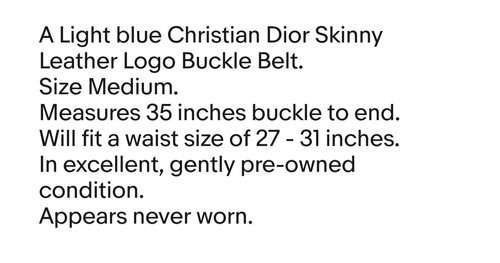 Christian Dior brauner Anilin Rindsleder Gürtel - Damengröße 30 - Bild 7 von 7