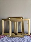 Vtg Set Of 4 Handpainted Ornate Gold Wood Picture Frame Wall Art Gallery Decor