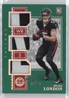 2022 Panini Encased Rookie Triple Patch Emerald 4/10 Drake London #RTM-6 RC