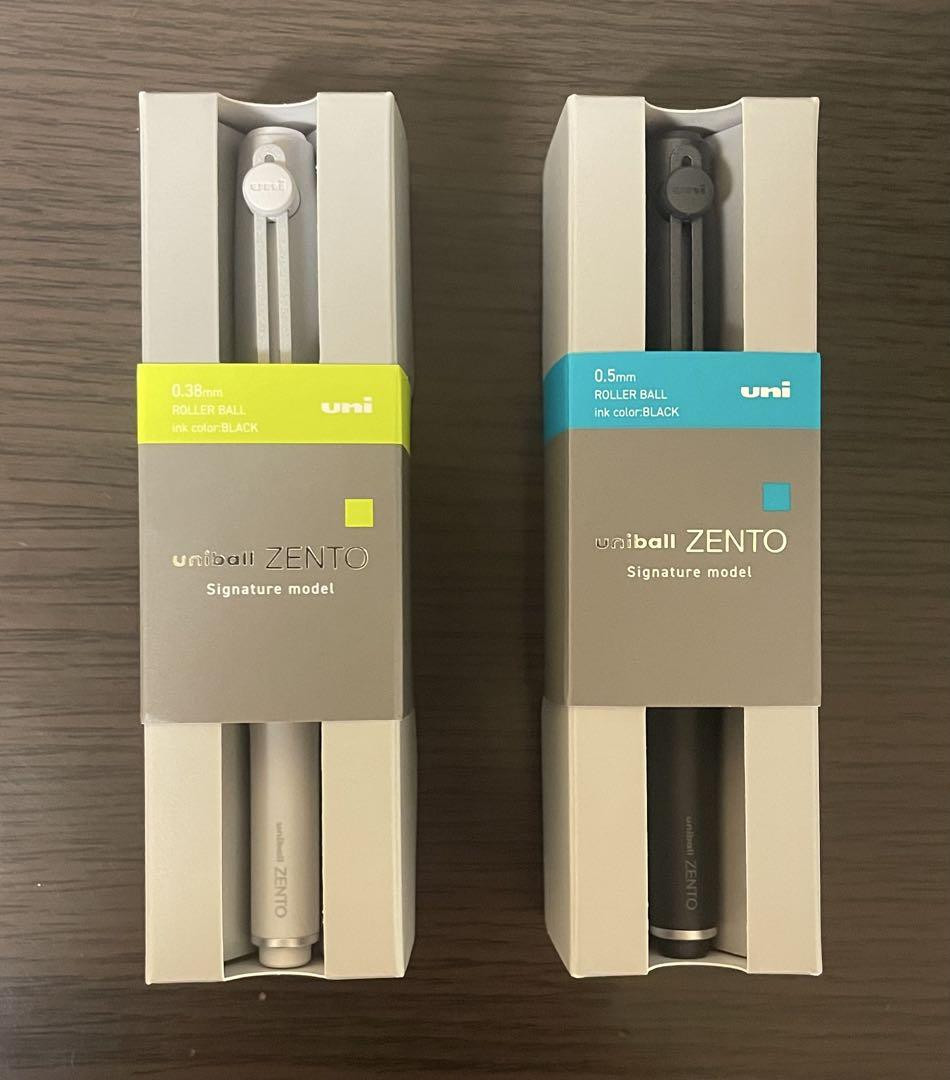 uniball ZENTO Signature model 2色 uni-ball ZENTO Signature 2-Pen Set Silver 0.38mm Black 0.5mm