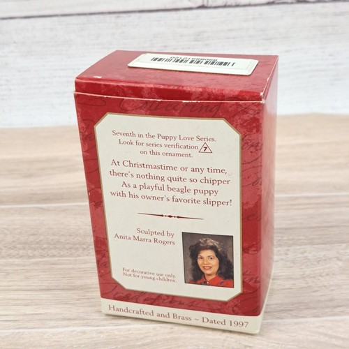 Vintage 1997 Hallmark Andenken Ornament #7 in Puppy Love Serie Beagle Hund QX6222 - Bild 12 von 14