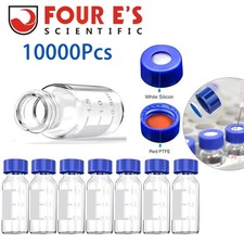 4000Pcs 2ml Autosampler Vial Glass Vials Sample Vials w/ Screw Caps HPLC 9-425