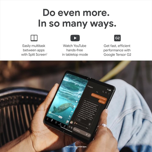 Google Pixel Fold – Unlocked Android 5G smartphone with telephoto lens and ultra - Afbeelding 7 van 9